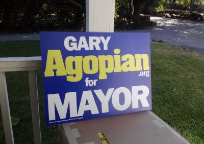 Gary Agopian Political sign